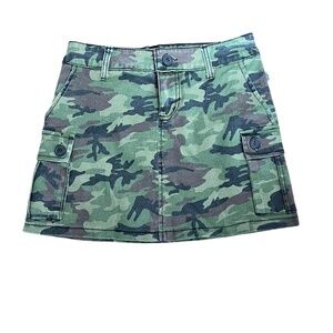 Tripp NYC Green Camo Micro Mini Skirt Cargo Style Small Cotton